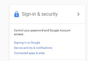 Google Sign in and security