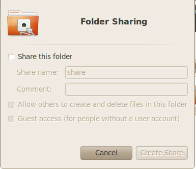 Folder-sharing ubuntu