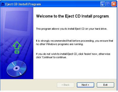 Install eject CD