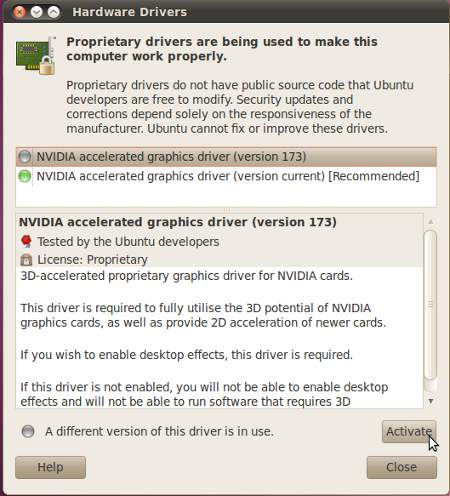Ubuntu graphics drivers